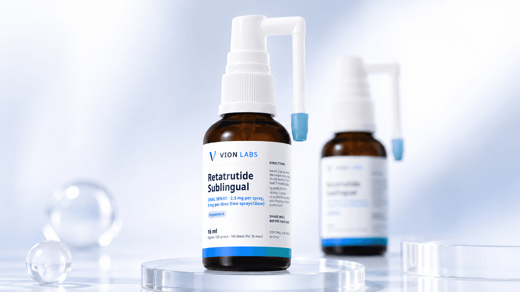 Two Retatrutide Sublingual bottles